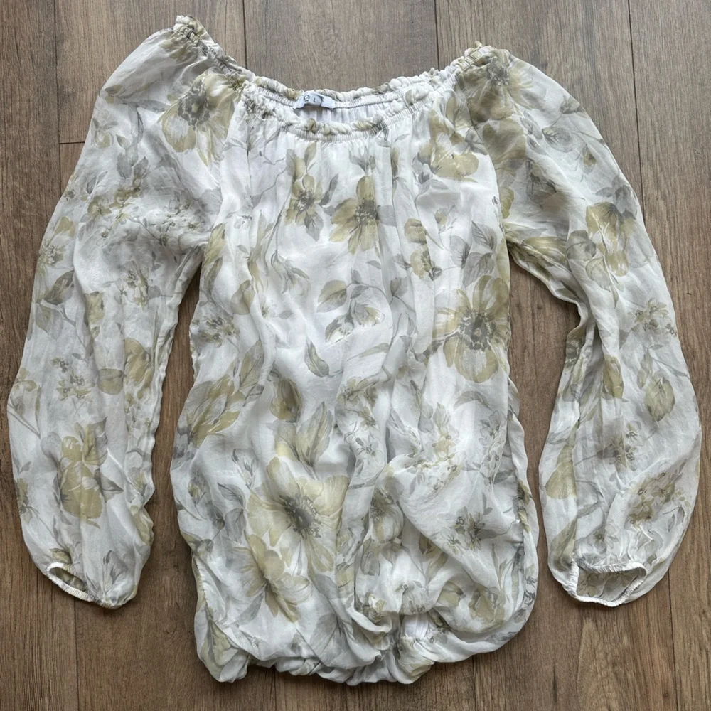 Floral Fairycore Off Shoulder Blouse - Picture 2 of 4